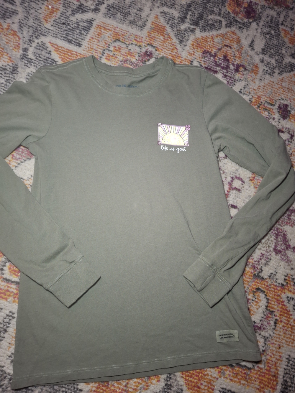 Life Is Good WoMen's Long-Sleeve Tee in Olive